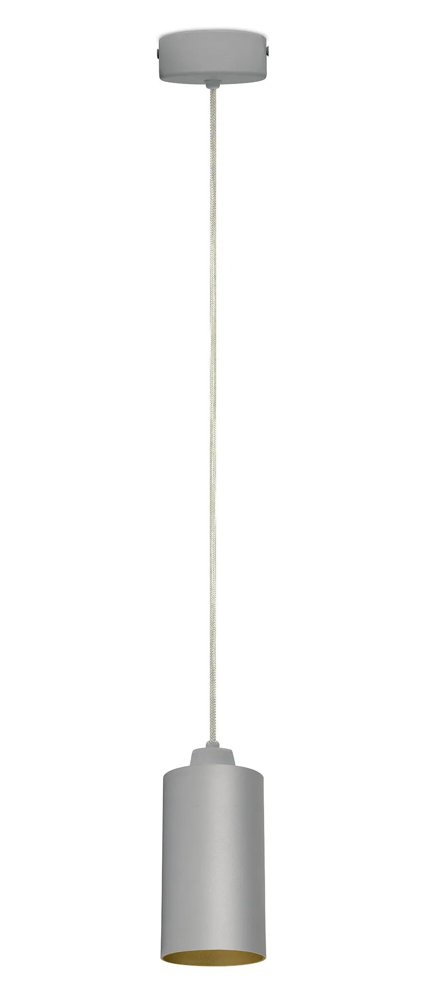 DL350010  Eos 15 P, 15W Silver & Gold LED Pendant Spotlight 1180lm 10° 2700K IP20